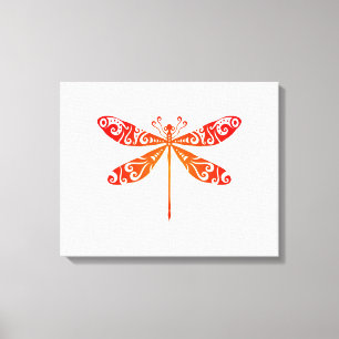 Maori Dragonfly Polynesiaans Tattoo Gift Idea Canvas Afdruk