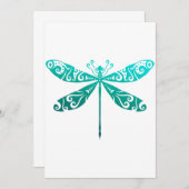 Maori Dragonfly Polynesiaans Tattoo Gift Idea Save The Date (Voorkant / Achterkant)