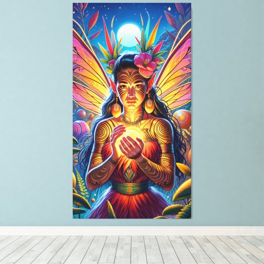 Māori Fairy Canvas Afdruk (Insitu (Houten vloer))