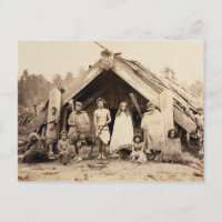 Maori Family, Nieuw-Zeeland, c.1880s (albumen prin