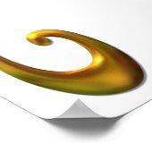 Maori Fish Hood - Gold Poster (Hoek)