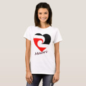 Maori Flag Heart T-shirt (Voorkant volledig)
