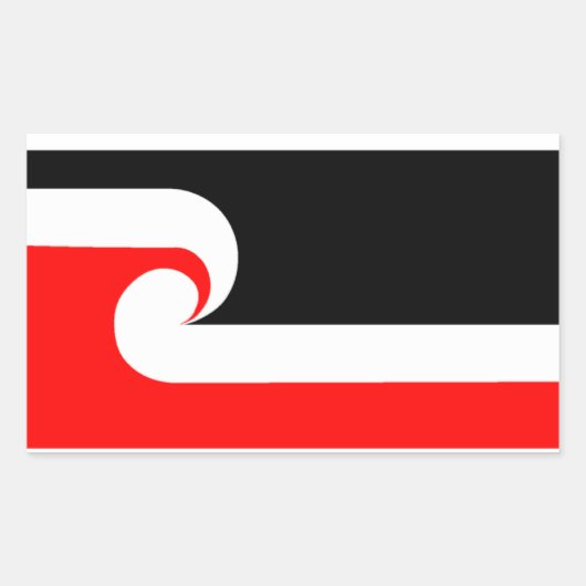 Maori Flag Rechthoekige Sticker (Voorkant)