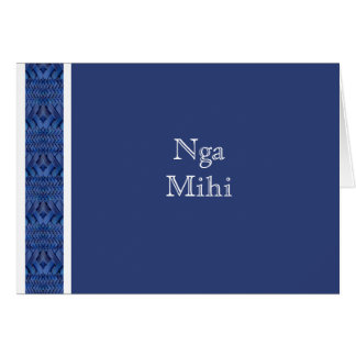MAORI KAART:  Blue Nga Mihi-kaart