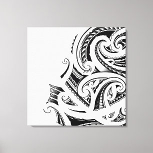 Maori Kirituhi tattoo art Canvas Afdruk