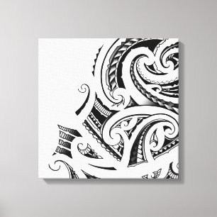 Maori Kirituhi tattoo kunst Canvas Afdruk