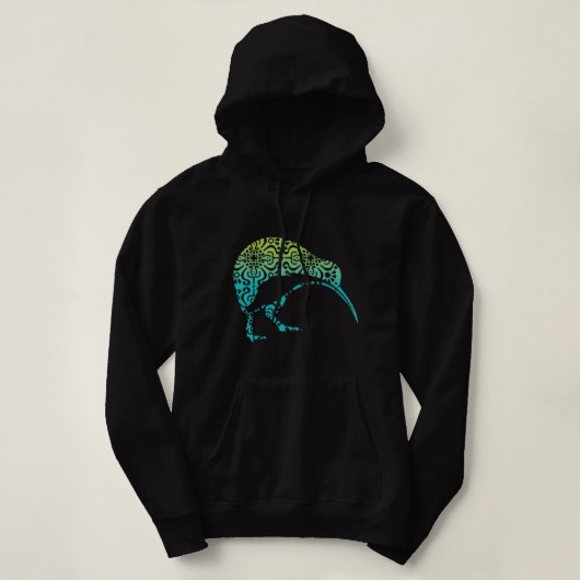 Maori Kiwi Tribal Aboriginal New Zealand Bird Art Hoodie (Design voorkant)