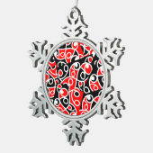 Maori Kowhaiwhai gelaagd patroon Tin Sneeuwvlok Ornament (Rechts)