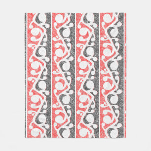 Maori Kowhaiwhai Marbled Pattern Fleece Deken