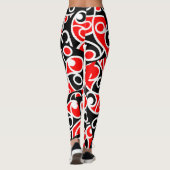 Maori Kowhaiwhai patroon Leggings (Achterkant)