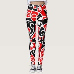 Maori Kowhaiwhai patroon Leggings