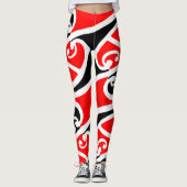Maori Kowhaiwhai Pattern 2 Leggings (Voorkant)