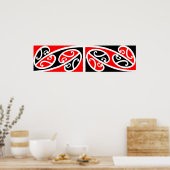 Maori Kowhaiwhai Pattern 2 - Poster (Keuken)