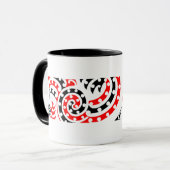 Maori Kowhaiwhai Pattern 4 - Mok (Voorkant links)