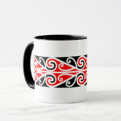 Maori Kowhaiwhai Pattern 5 - Mok (Voorkant links)
