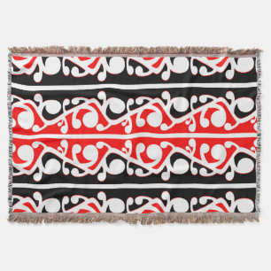 Maori Kowhaiwhai Tribal Pattern Deken