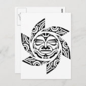 Maori Mask Briefkaart (Voorkant / Achterkant)