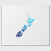 Maori New Zealand Map Tribal Tattoo Gift Idea Cadeaupapier (Vlak)