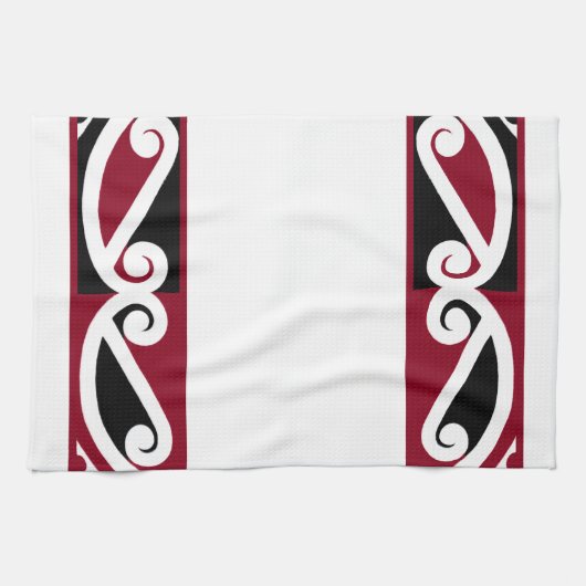 Maori Pattern Koru Theedoek (Horizontaal)