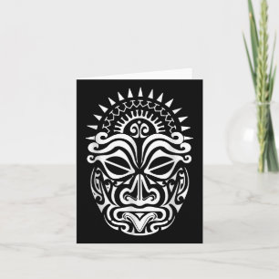 Maori Polynesiaans Tattoo Haka Dance Face Mask Hea Kaart