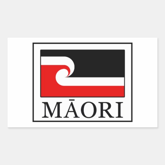 Maori Rechthoekige Sticker (Voorkant)
