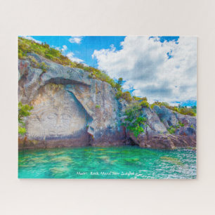 Maori rotsmuurschildering Nieuw-Zeeland Legpuzzel