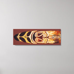 Maori Schild van Stamouderschap in Canvas Afdruk
