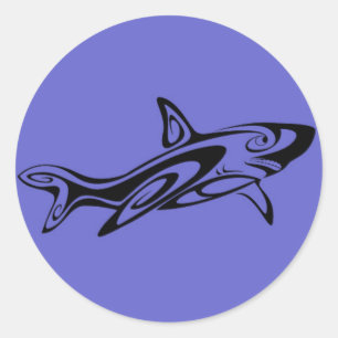 Maori Shark Ronde Sticker