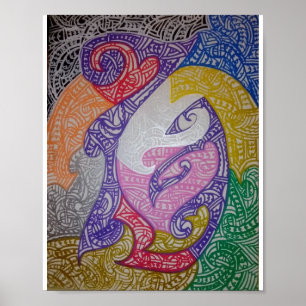 Maori-stam Kunst1 Poster