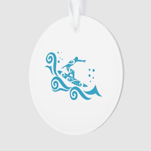 Maori Surfer Avec Vagues Idée Cadeau (devant)