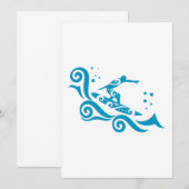 Maori Surfer met Waves Gift Idee Notitiekaartje (Voorkant / Achterkant)