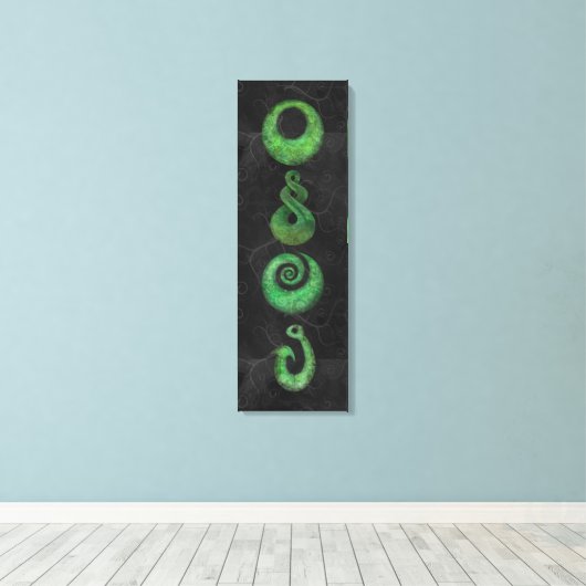 Maori-symbolen Canvas Afdruk (Insitu (Houten vloer))