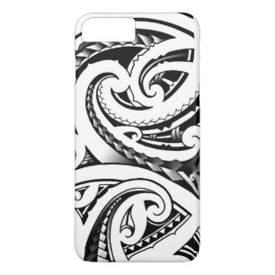 Maori tattoo design Nieuw-Zeelandse moko iPhone 8 Plus / 7 Plus Hoesje
