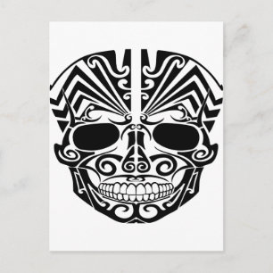 Maori Tattoo Masker Briefkaart