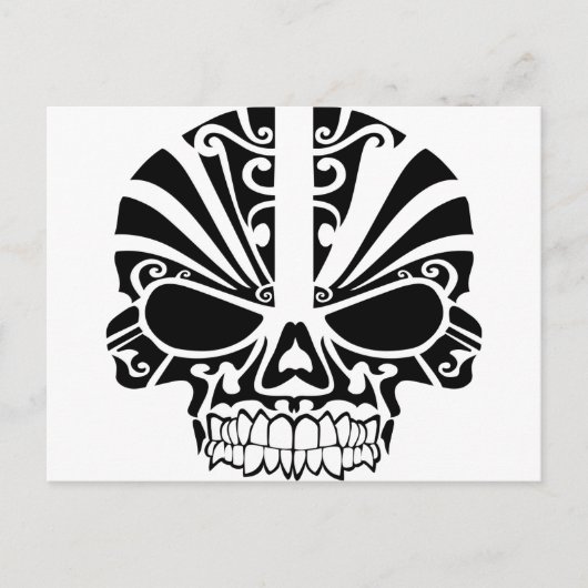 Maori Tattoo Masker Briefkaart (Voorkant)