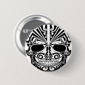 Maori Tattoo Masker Ronde Button 5,7 Cm (Voorkant /achterkant)