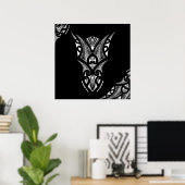 Maori-tattoo met korfoontwerp poster (Thuiskantoor)