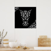 Maori-tattoo met korfoontwerp poster (Keuken)
