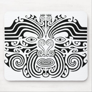 Maori-Tattoo - zwart en wit Muismat