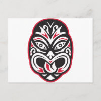 maori tiki moko tattoo mask