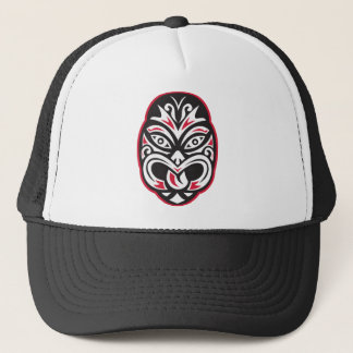 maori tiki moko tattoo mask trucker pet