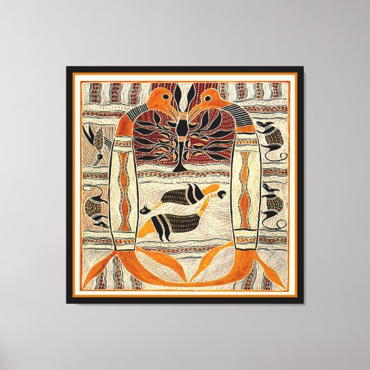 Maori Tribal Animal Spirits Canvas Afdruk (Voorkant)