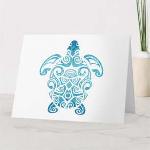 Maori Turtle Honu Art Tribal Tattoo Gift Idee Kaart
