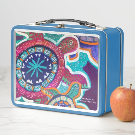 Maori Turtle Metal Lunchbox (En situation)