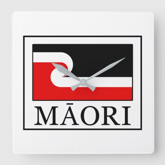 Maori Vierkante Klok (Voorkant)
