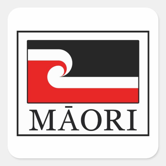 Maori Vierkante Sticker (Voorkant)