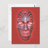 Maori War Canoe Figurehead - Briefkaart (Voorkant / Achterkant)