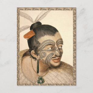 Maori Warrior about 1784 Briefkaart