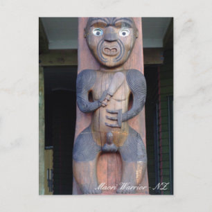 Maori Warrior, native Art, Nieuw-Zeeland Briefkaart