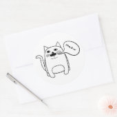 Maow Cat Ronde Sticker (Envelop)